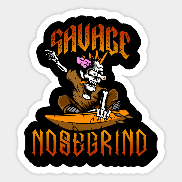 Savage Nosegrind Sticker by Relaxedmerch